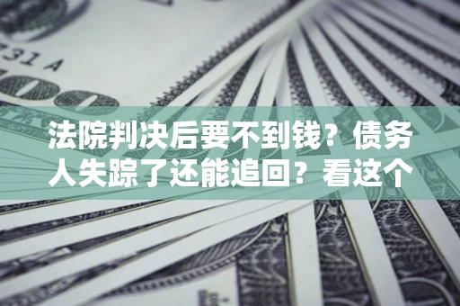 武汉法院判决后要不到钱？债务人失踪了还能追回？看这个方法！