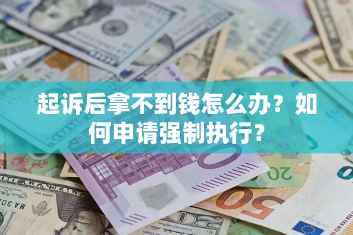 武汉起诉后拿不到钱怎么办？如何申请强制执行？