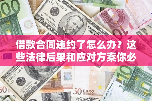 武汉借款合同违约了怎么办？这些法律后果和应对方案你必须知道