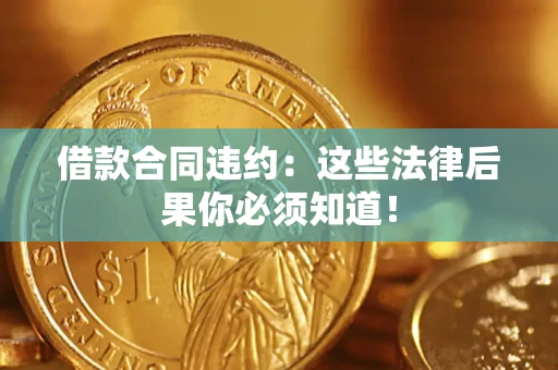 武汉借款合同违约：这些法律后果你必须知道！
