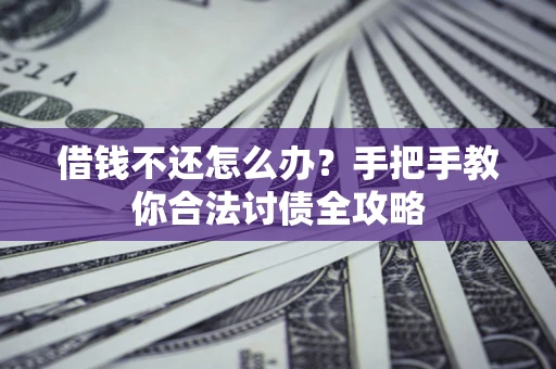 武汉借钱不还怎么办？手把手教你合法讨债全攻略