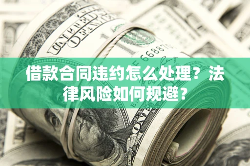 武汉借款合同违约怎么处理？法律风险如何规避？