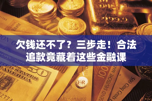 武汉欠钱还不了？三步走！合法追款竟藏着这些金融课