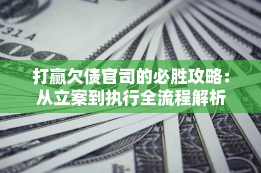 武汉打赢欠债官司的必胜攻略：从立案到执行全流程解析