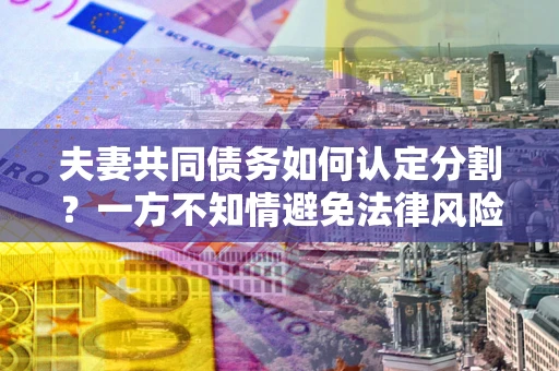 武汉夫妻共同债务如何认定分割？一方不知情避免法律风险必看！